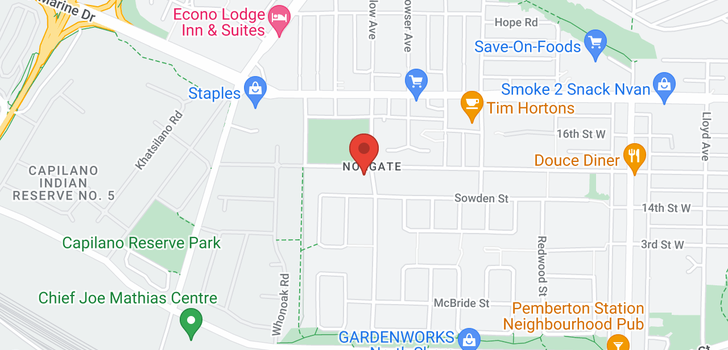 map of 1705 W 15TH STREET